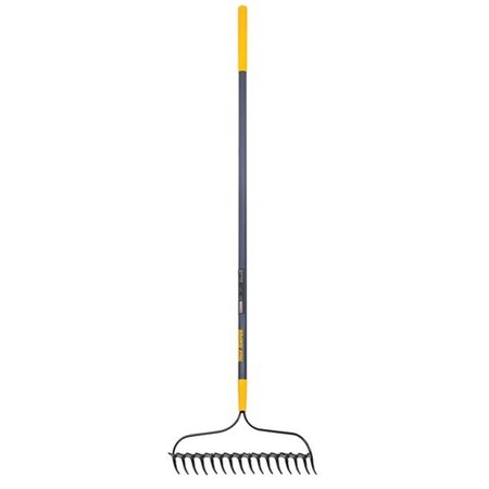 TRUE TEMPER 28253100 16T Double Bow Rake with 57 in. Fiberglass Handle AM300034